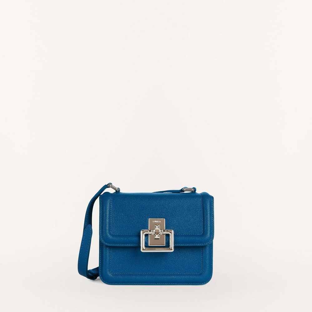 Women\'s Furla Villa Mini Bags Blue | 2195-MKEGJ